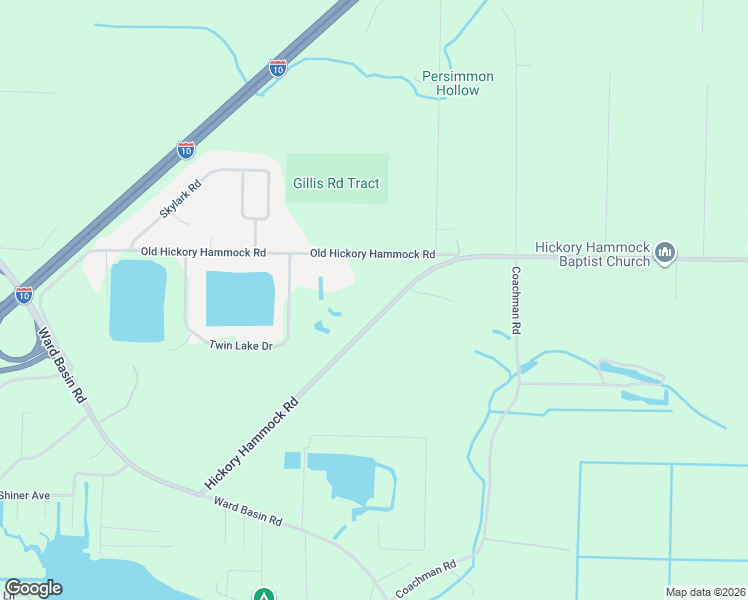 map of restaurants, bars, coffee shops, grocery stores, and more near 8076 Hickory Hammock Road in Milton