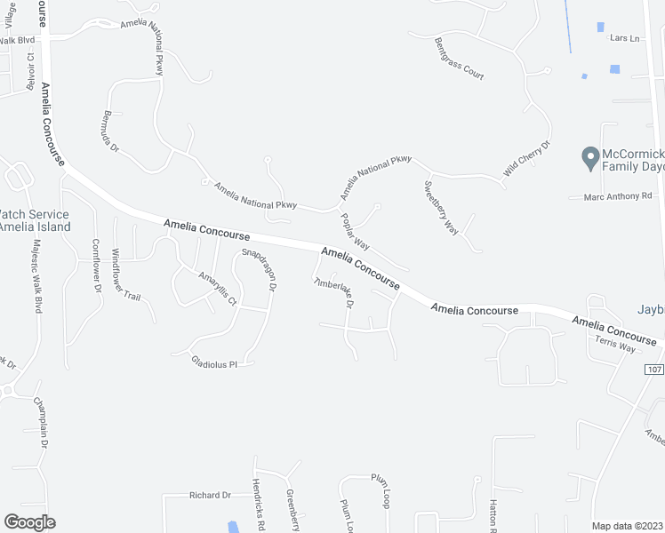 map of restaurants, bars, coffee shops, grocery stores, and more near 95116 Turnstone Court in Fernandina Beach