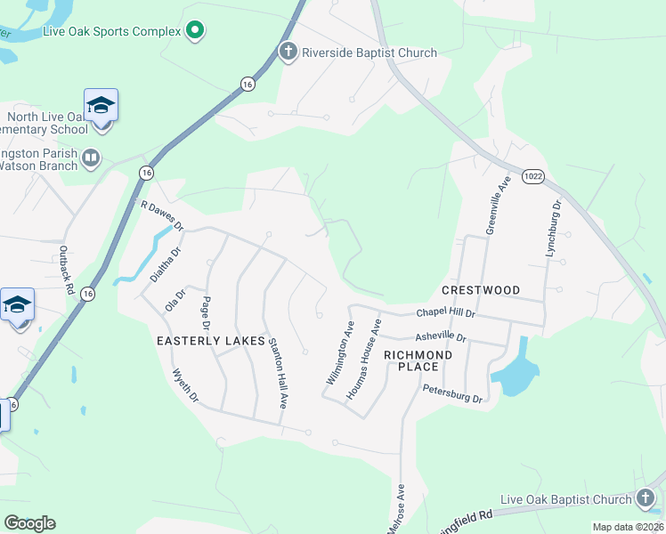 map of restaurants, bars, coffee shops, grocery stores, and more near 8747 R Dawes Drive in Denham Springs