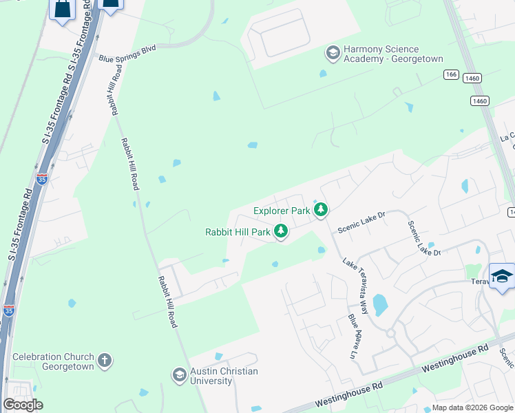 map of restaurants, bars, coffee shops, grocery stores, and more near 820 Breezygrass Way in Georgetown