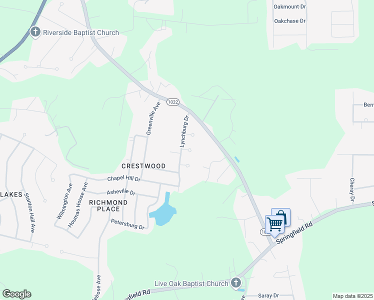 map of restaurants, bars, coffee shops, grocery stores, and more near Memphis Court in Denham Springs