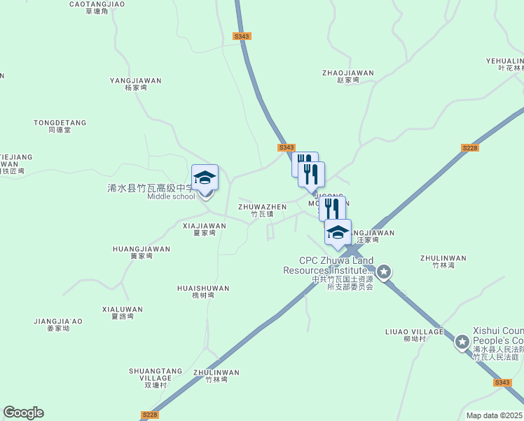 map of restaurants, bars, coffee shops, grocery stores, and more near in Huanggang