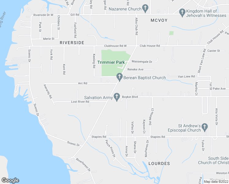 map of restaurants, bars, coffee shops, grocery stores, and more near 3725 Alba Club Road in Mobile