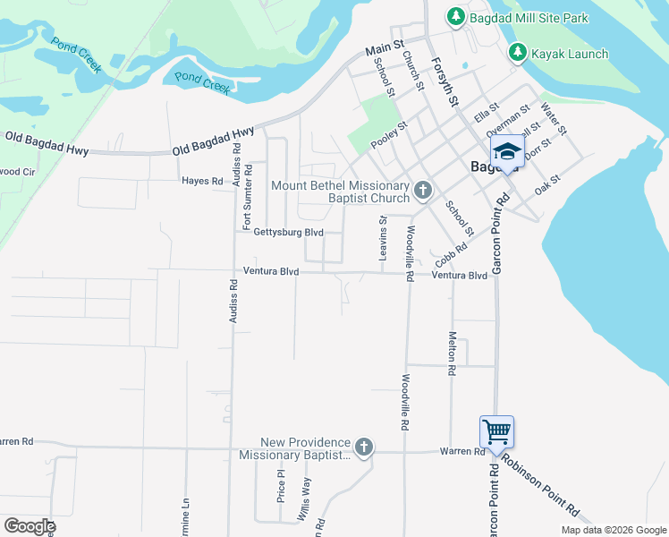 map of restaurants, bars, coffee shops, grocery stores, and more near 6825 Ventura Boulevard in Milton
