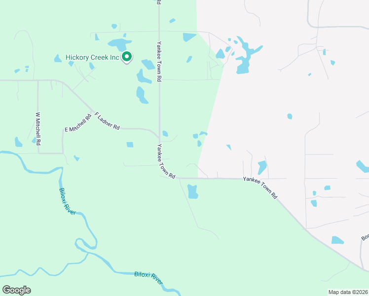 map of restaurants, bars, coffee shops, grocery stores, and more near 19192 Road 223 in Saucier