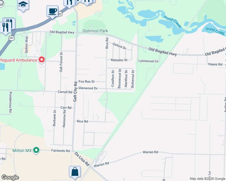 map of restaurants, bars, coffee shops, grocery stores, and more near 6440 Butternut Drive in Milton