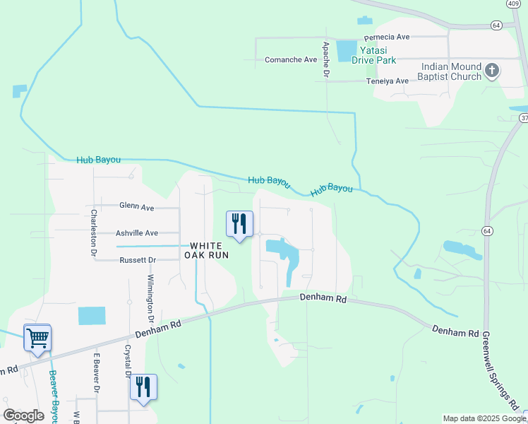 map of restaurants, bars, coffee shops, grocery stores, and more near 16008 Greycliff Ave in Central