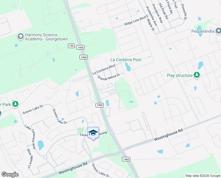 map of restaurants, bars, coffee shops, grocery stores, and more near 55 Midnight Lane in Georgetown