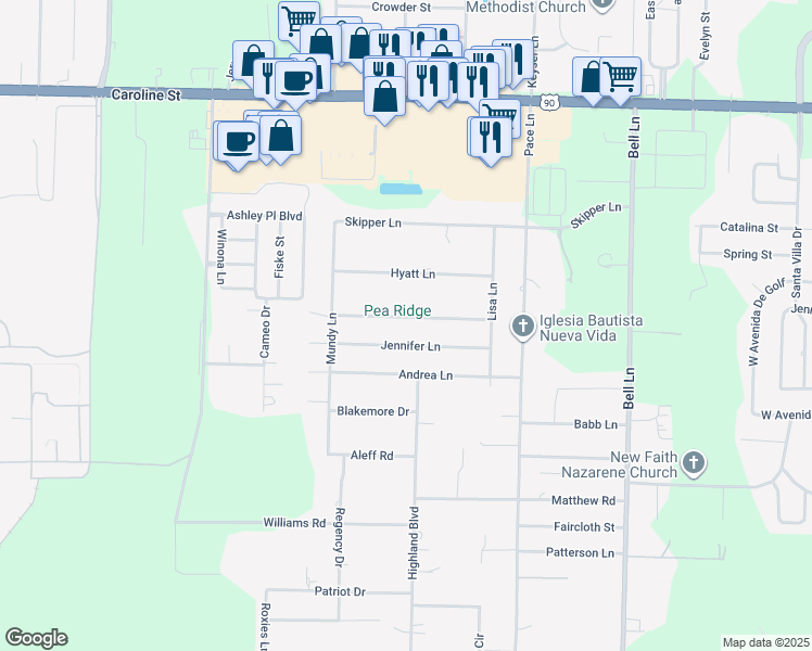 map of restaurants, bars, coffee shops, grocery stores, and more near 4891 Tealwood Drive in Milton