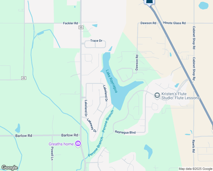 map of restaurants, bars, coffee shops, grocery stores, and more near 25631 Lakeland Drive in Loxley