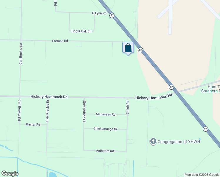 map of restaurants, bars, coffee shops, grocery stores, and more near 8926 Hickory Hammock Road in Milton