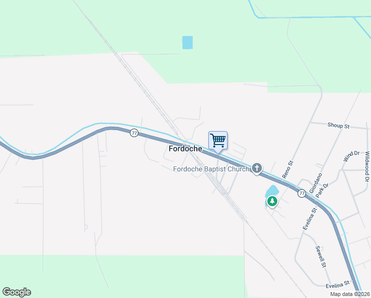 map of restaurants, bars, coffee shops, grocery stores, and more near in Fordoche