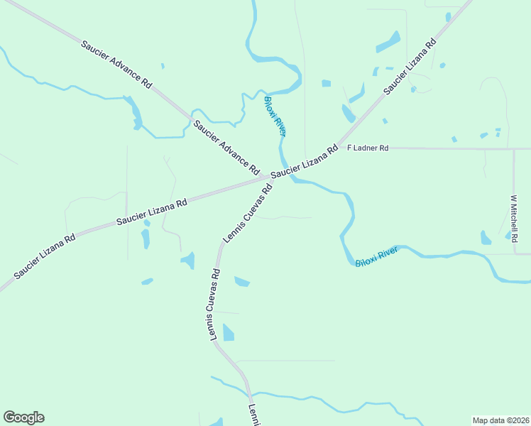 map of restaurants, bars, coffee shops, grocery stores, and more near 21346 Lennis Cuevas Road in Saucier