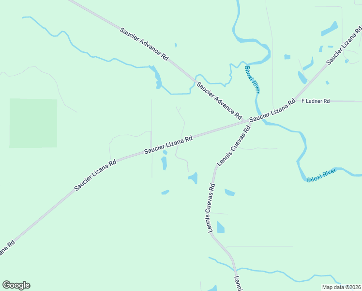 map of restaurants, bars, coffee shops, grocery stores, and more near 21563 Saucier Lizana Road in Saucier