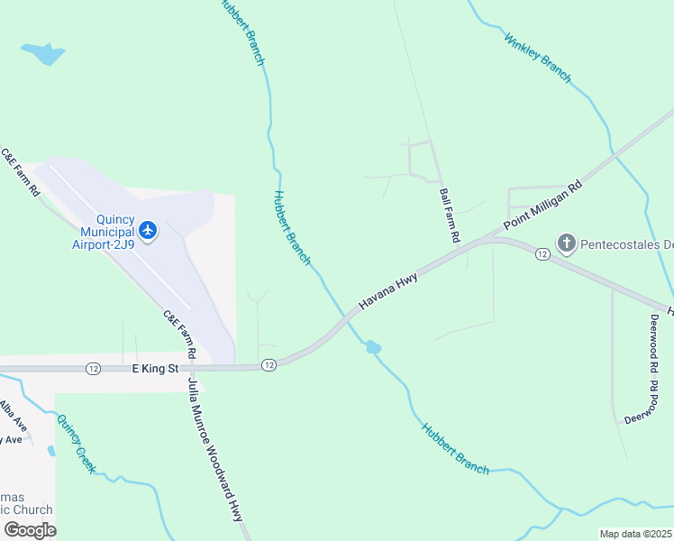 map of restaurants, bars, coffee shops, grocery stores, and more near 451 Havana Highway in Quincy