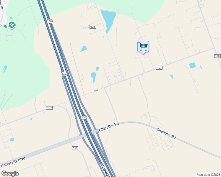 map of restaurants, bars, coffee shops, grocery stores, and more near 2276 County Road 107 in Hutto