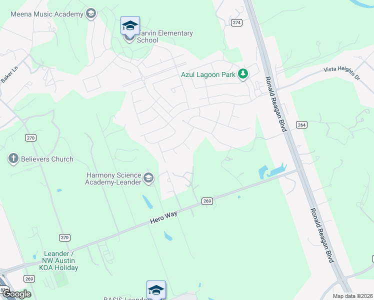 map of restaurants, bars, coffee shops, grocery stores, and more near 2212 Adonai Trail in Leander
