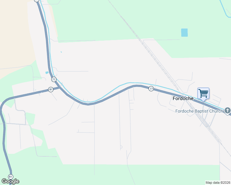 map of restaurants, bars, coffee shops, grocery stores, and more near 6074 Fordoche Road in Fordoche