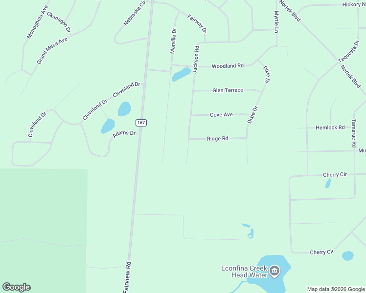 map of restaurants, bars, coffee shops, grocery stores, and more near Jackson Road in Marianna