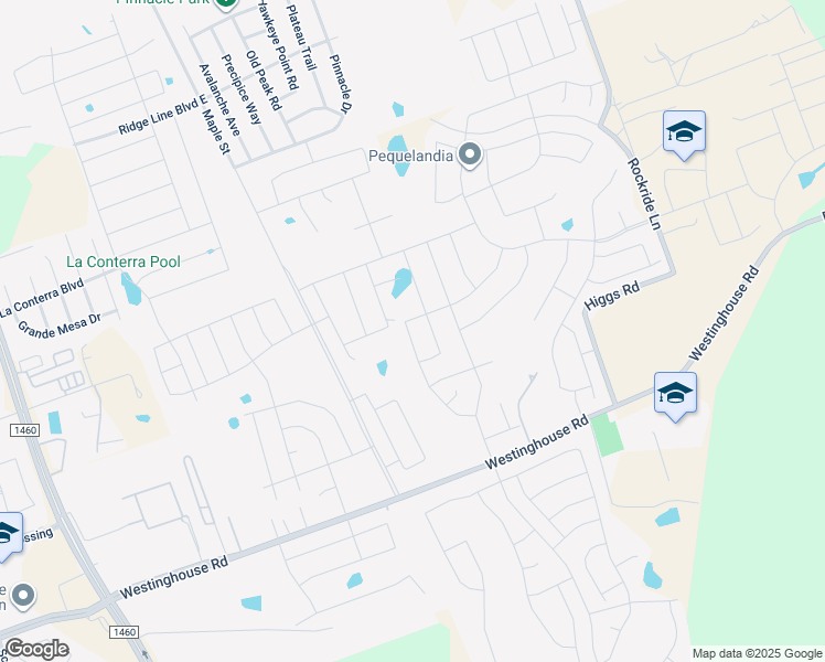 map of restaurants, bars, coffee shops, grocery stores, and more near 3111 Westinghouse Road in Georgetown