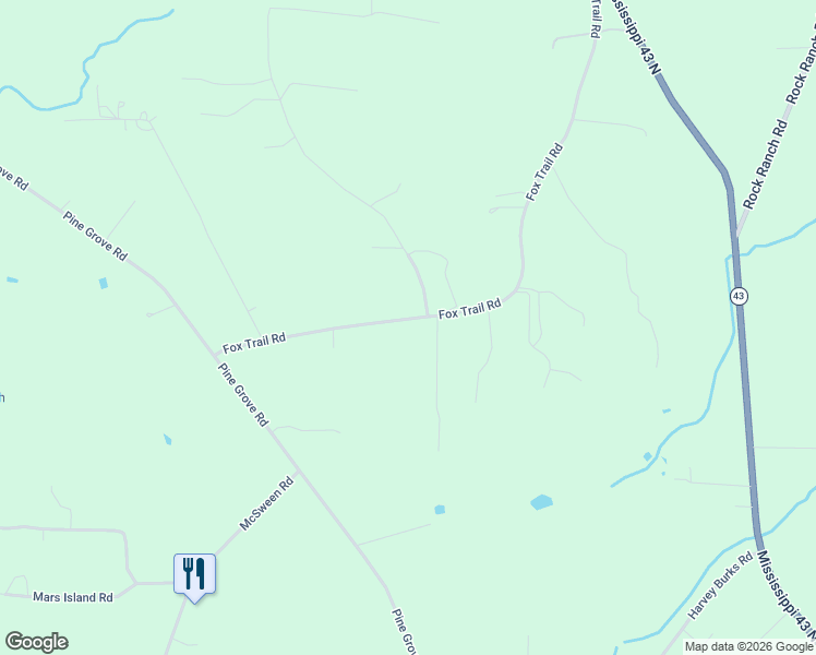 map of restaurants, bars, coffee shops, grocery stores, and more near 64-86 Fox Trail Road in Picayune