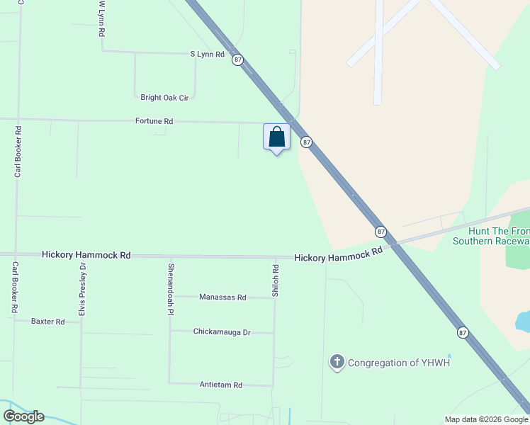 map of restaurants, bars, coffee shops, grocery stores, and more near 8926 Hickory Hammock Road in Milton