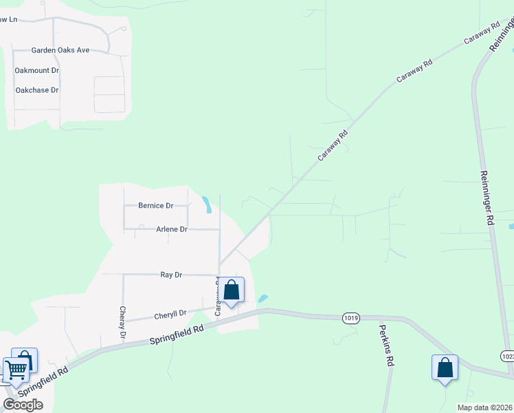 map of restaurants, bars, coffee shops, grocery stores, and more near 36460 Caraway Road in Denham Springs
