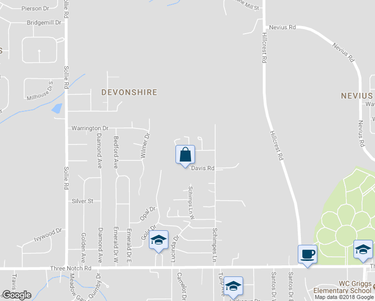 map of restaurants, bars, coffee shops, grocery stores, and more near 6319 Tillman Drive in Mobile
