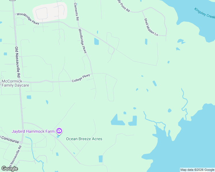 map of restaurants, bars, coffee shops, grocery stores, and more near 95243 Clements Road in Fernandina Beach
