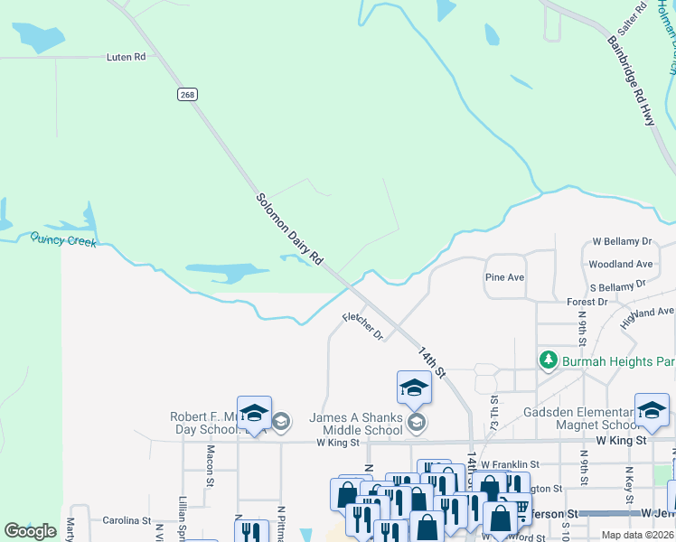 map of restaurants, bars, coffee shops, grocery stores, and more near 84 Solomon Dairy Road in Quincy