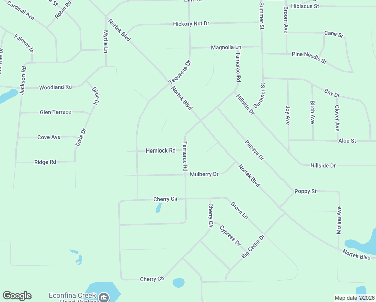 map of restaurants, bars, coffee shops, grocery stores, and more near Tamarac Road in Marianna