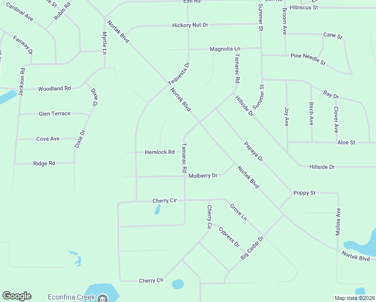 map of restaurants, bars, coffee shops, grocery stores, and more near Tamarac Road in Marianna