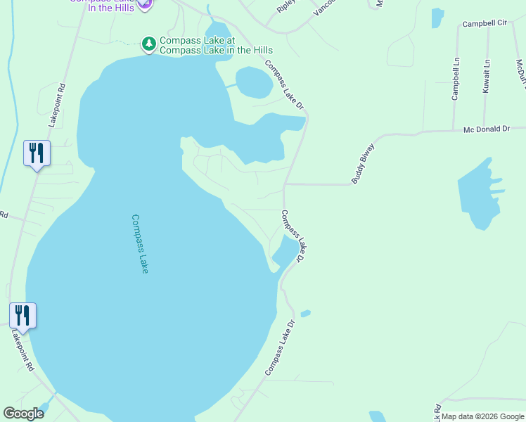 map of restaurants, bars, coffee shops, grocery stores, and more near 2686 Mona Ln in Alford