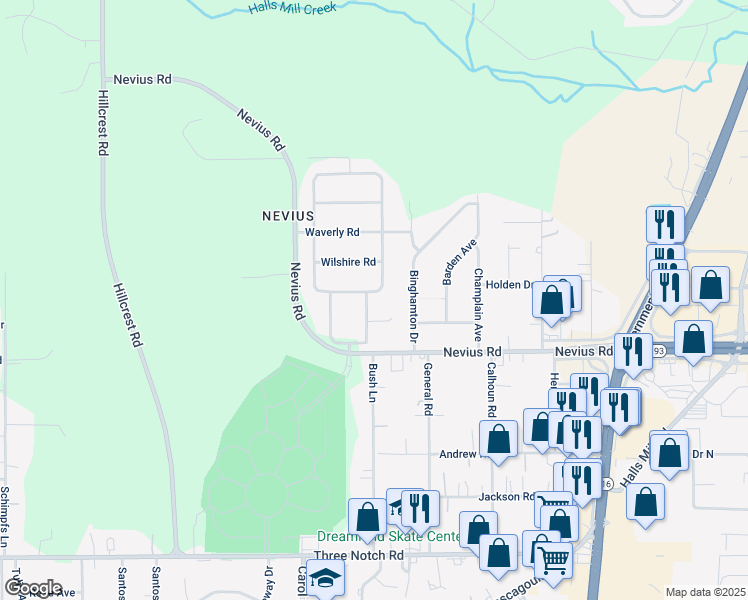 map of restaurants, bars, coffee shops, grocery stores, and more near 4455 Canterbury Rd in Mobile