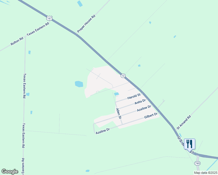 map of restaurants, bars, coffee shops, grocery stores, and more near 425 Beauregard Street in Opelousas