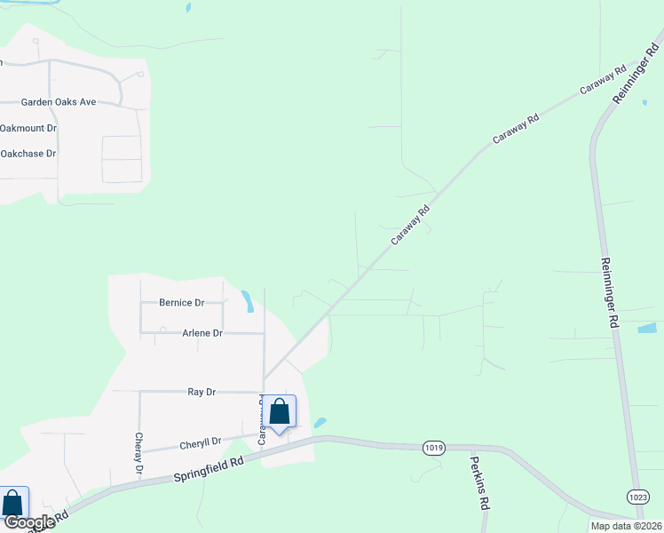 map of restaurants, bars, coffee shops, grocery stores, and more near 36524 Caraway Road in Denham Springs