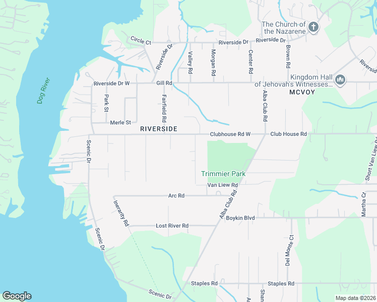 map of restaurants, bars, coffee shops, grocery stores, and more near 3516 Keeling Road in Mobile