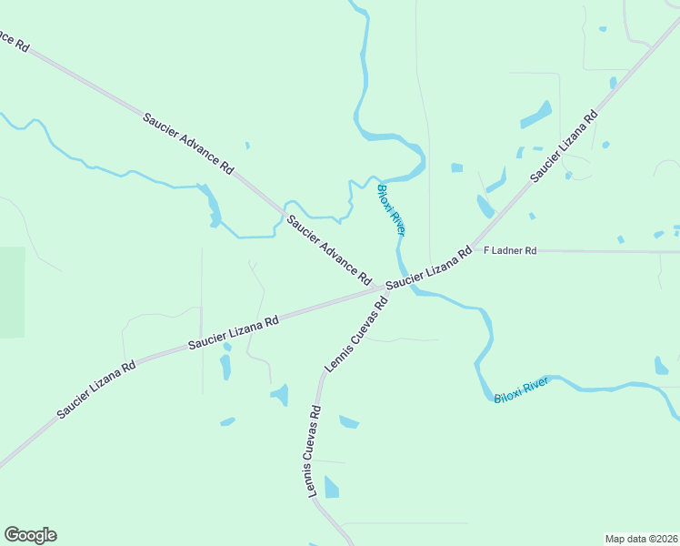 map of restaurants, bars, coffee shops, grocery stores, and more near 21713 Saucier Lizana Road in Saucier