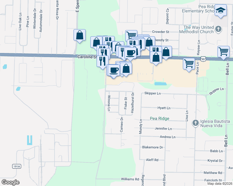 map of restaurants, bars, coffee shops, grocery stores, and more near 4073 Hazelhurst Drive in Milton