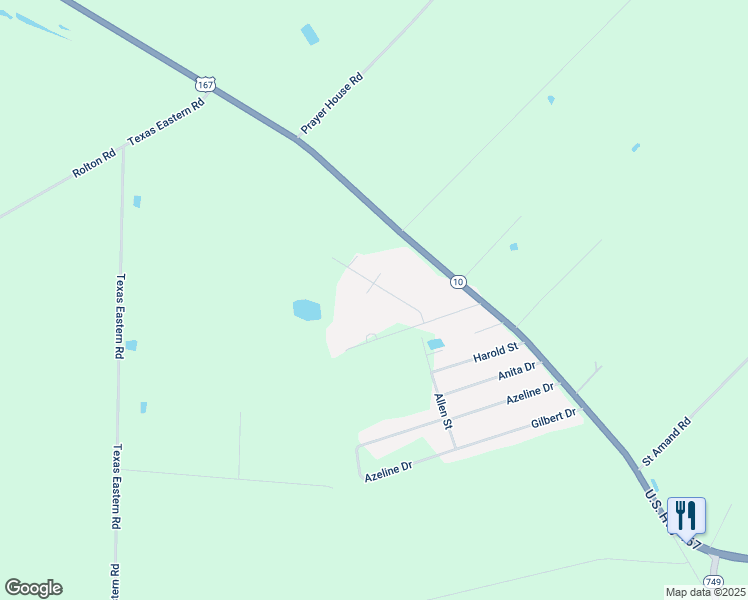 map of restaurants, bars, coffee shops, grocery stores, and more near 425-517 Beauregard Street in Opelousas