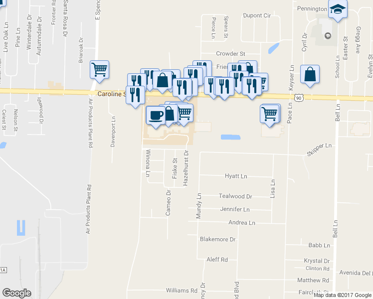 map of restaurants, bars, coffee shops, grocery stores, and more near 4073 Hazelhurst Drive in Milton