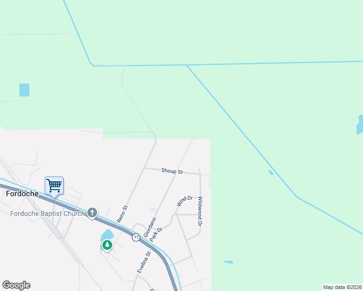 map of restaurants, bars, coffee shops, grocery stores, and more near 4607 Giordano in Fordoche