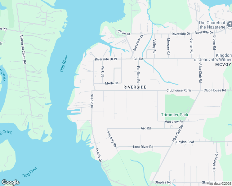 map of restaurants, bars, coffee shops, grocery stores, and more near 2917 Club House Road in Mobile