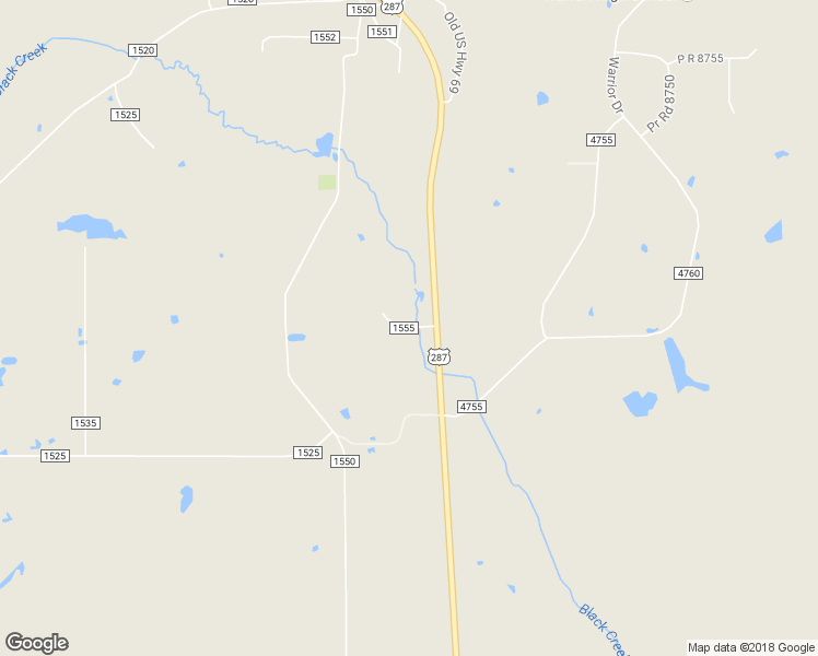 map of restaurants, bars, coffee shops, grocery stores, and more near County Road 1555 in Warren