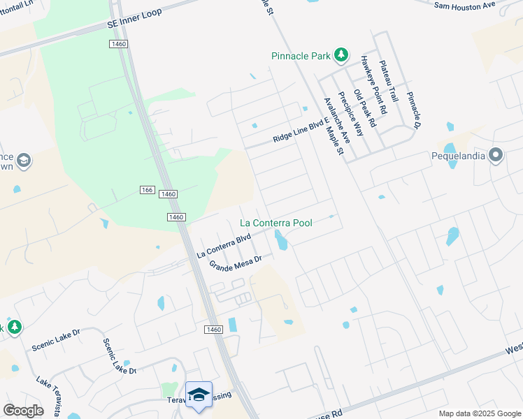 map of restaurants, bars, coffee shops, grocery stores, and more near 1409 Crested Butte Way in Georgetown