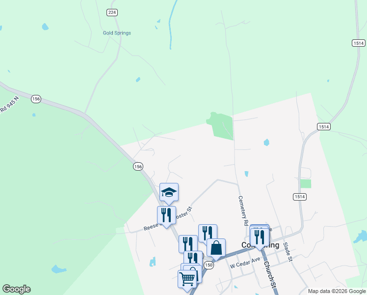 map of restaurants, bars, coffee shops, grocery stores, and more near in Coldspring