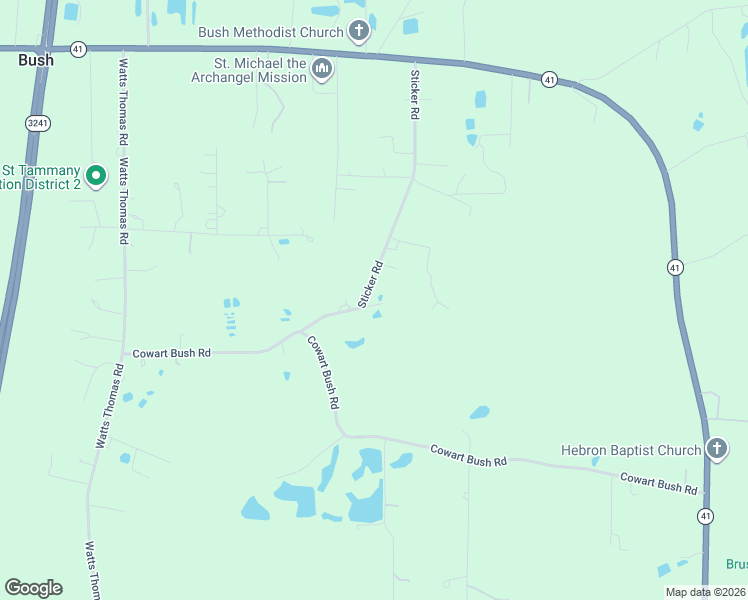 map of restaurants, bars, coffee shops, grocery stores, and more near 80314 Sticker Road in Bush