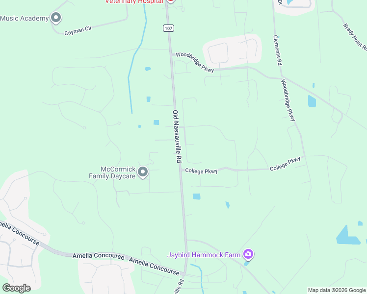 map of restaurants, bars, coffee shops, grocery stores, and more near 94959 Palm Pointe Drive South in Fernandina Beach