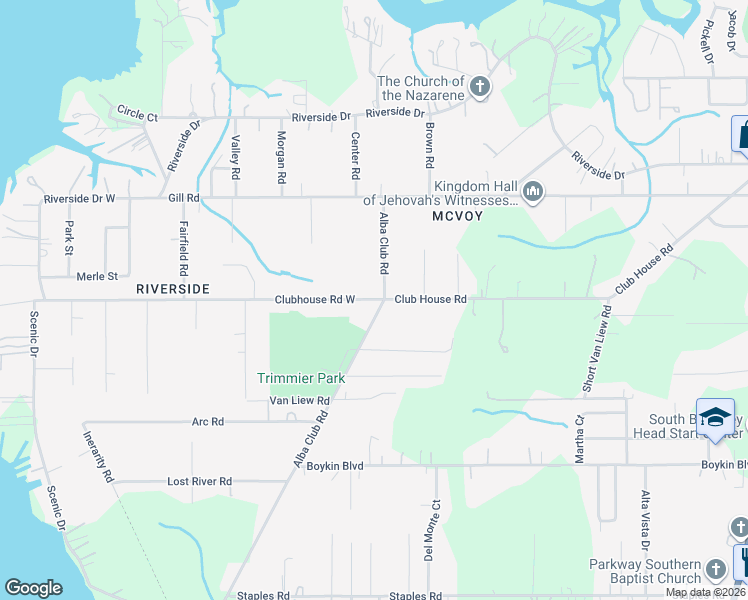 map of restaurants, bars, coffee shops, grocery stores, and more near 2511 Club House Road in Mobile