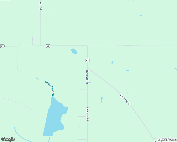 map of restaurants, bars, coffee shops, grocery stores, and more near 22020 County Road 62 North in Robertsdale